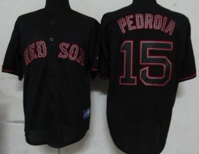 Dustin Pedroia Boston Red Sox black Fashion jersey