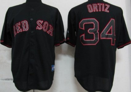 David Ortiz Boston Red Sox black Fashion jersey
