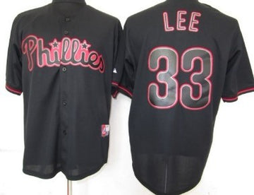 Cliff Lee Philadelphia Phillies black Fashion jersey
