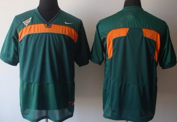 Custom Miami Hurricanes green jersey