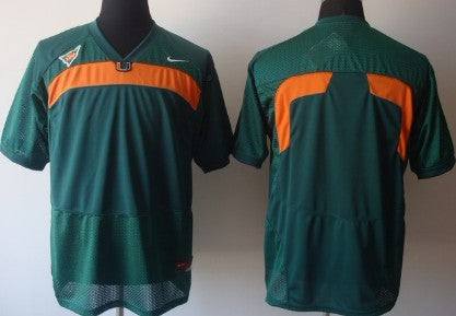 Custom Miami Hurricanes green jersey