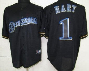 Corey Hart Milwaukee Brewers black Fashion jersey