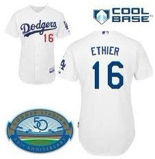 Andre Ethier Los Angeles Dodgers white jersey