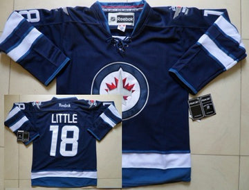 Bryan Little Winnipeg Jets navy jersey