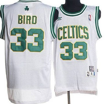 Larry Bird Boston Celtics white Throwback jersey