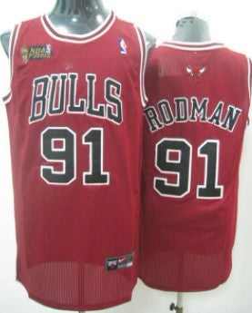 Dennis Rodman Chicago Bulls red jersey