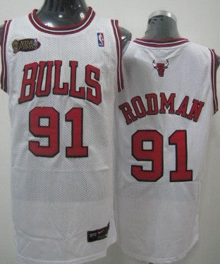 Dennis Rodman Chicago Bulls white jersey