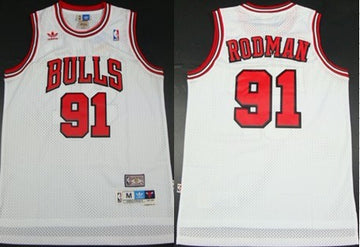 Dennis Rodman Chicago Bulls white Throwback jersey
