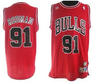 Dennis Rodman Chicago Bulls red Throwback jersey