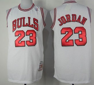 Michael Jordan Chicago Bulls white Throwback jersey