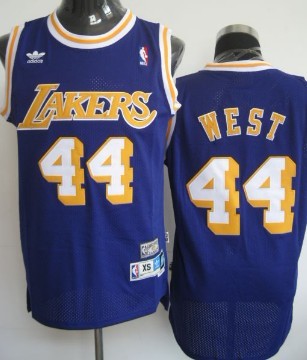 Jerry West Los Angeles Lakers purple Throwback jersey