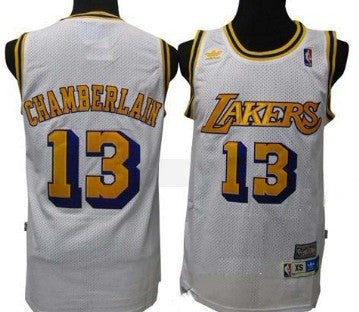 Wilt Chamberlain Los Angeles Lakers white Throwback jersey