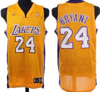 Kobe Bryant Los Angeles Lakers yellow jersey