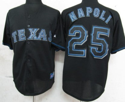 Mike Napoli Texas Rangers black Fashion jersey