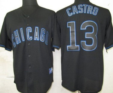 Starlin Castro Chicago Cubs black Fashion jersey