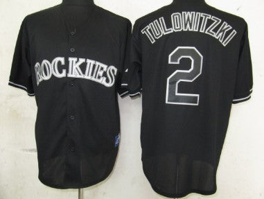 Troy Tulowitzki Colorado Rockies black Fashion jersey