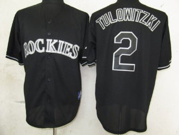 Troy Tulowitzki Colorado Rockies black Fashion jersey