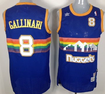 Danilo Gallinari Denver Nuggets blue Throwback jersey
