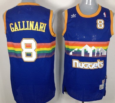 Danilo Gallinari Denver Nuggets blue Throwback jersey