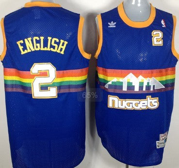 Alex English Denver Nuggets blue Throwback jersey