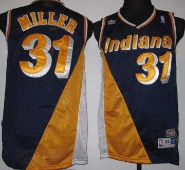Reggie Miller Indiana Pacers navy Throwback jersey