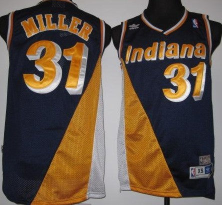 Reggie Miller Indiana Pacers navy Throwback jersey