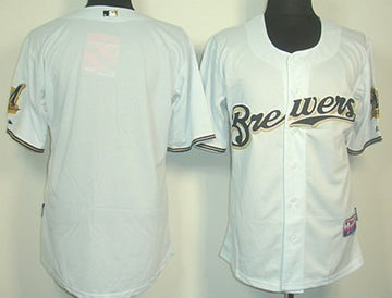 Custom Milwaukee Brewers white jersey