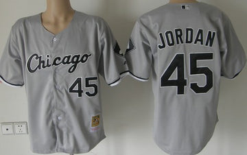 Michael Jordan Chicago White Sox gray Throwback jersey