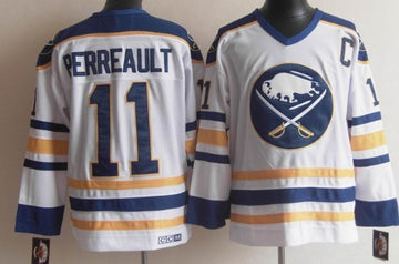 Gilbert Perreault Buffalo Sabres white Throwback jersey