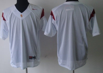 Custom USC Trojans white jersey
