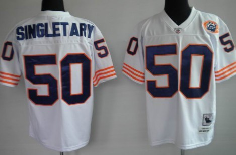 Mike Singletary Chicago Bears white Throwback jersey