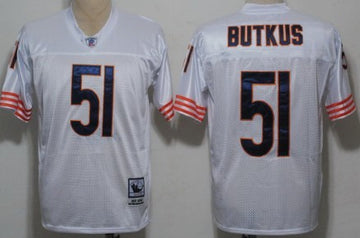 Dick Butkus Chicago Bears white Throwback jersey