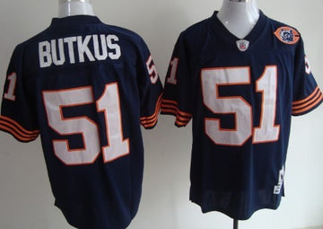 Dick Butkus Chicago Bears blue Throwback jersey