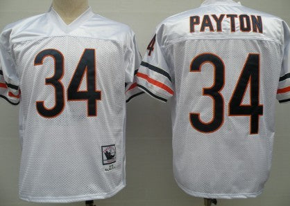 Walter Payton Chicago Bears white Throwback jersey