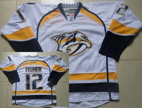 Mike Fisher Nashville Predators white jersey