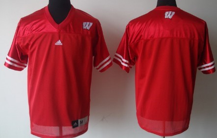 Custom Wisconsin Badgers red jersey