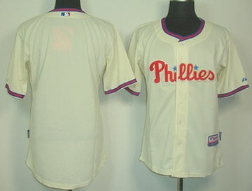 Custom Philadelphia Phillies cream jersey