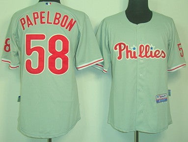 Jonathan Papelbon Philadelphia Phillies gray jersey