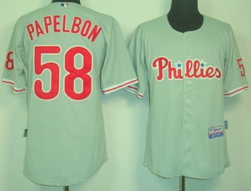 Jonathan Papelbon Philadelphia Phillies gray jersey