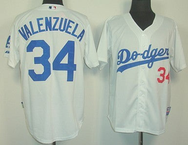 Fernando Valenzuela Los Angeles Dodgers white jersey