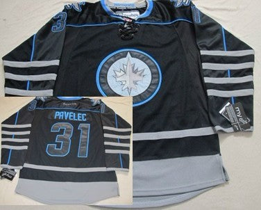 Ondrej Pavelec Winnipeg Jets black jersey