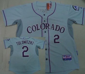 Troy Tulowitzki Colorado Rockies gray jersey