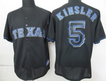 Lan Kinsler Texas Rangers black Fashion jersey