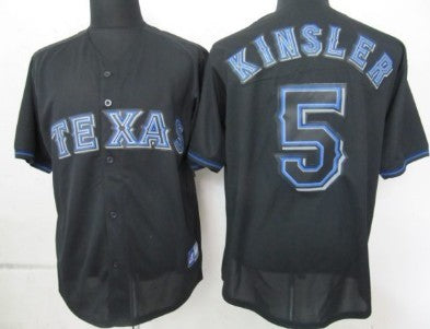 Lan Kinsler Texas Rangers black Fashion jersey