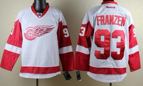 Johan Franzen Detroit Red Wings white jersey