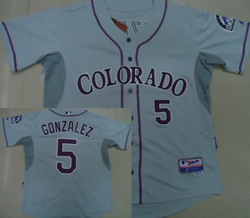 Carlos Gonzalez Colorado Rockies gray jersey