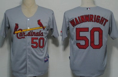 Adam Wainwright St. Louis Cardinals gray jersey