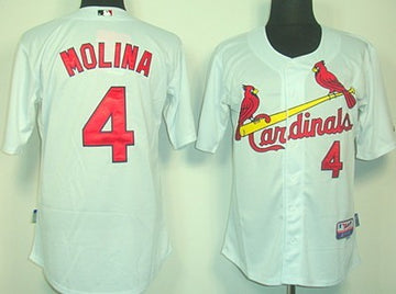Yadier Molina St. Louis Cardinals white jersey