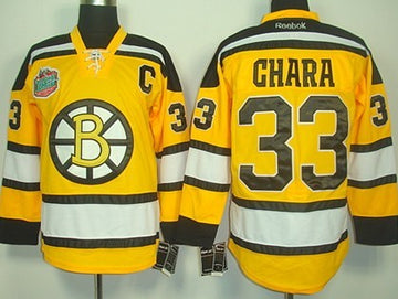 Zdeno Chara Boston Bruins yellow jersey