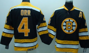 Bobby Orr Boston Bruins black Throwback jersey